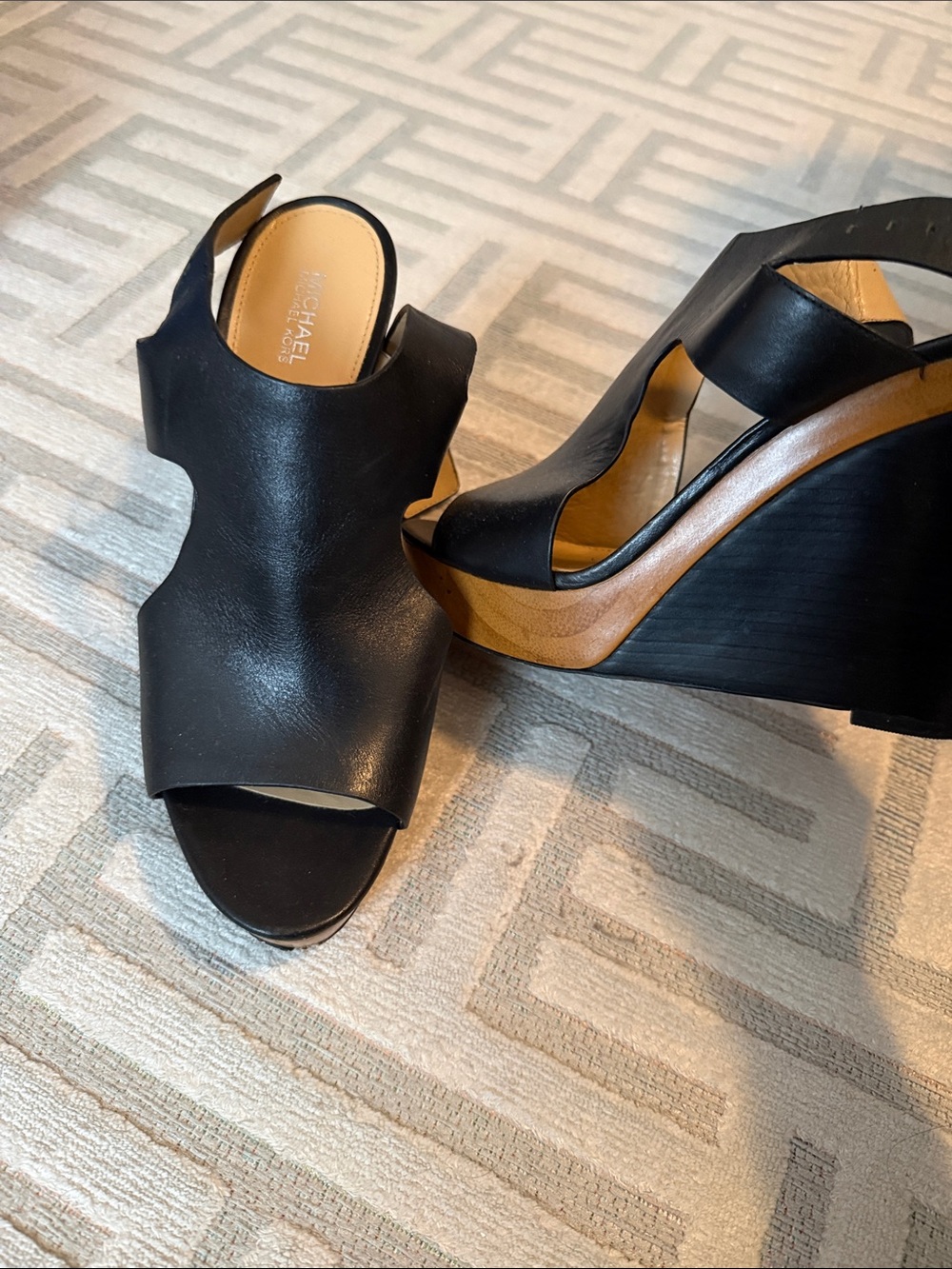 Michael Kors leather wedges